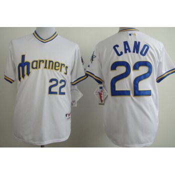 Seattle Mariners #22 Robinson Cano 1979 White Pullover Jersey