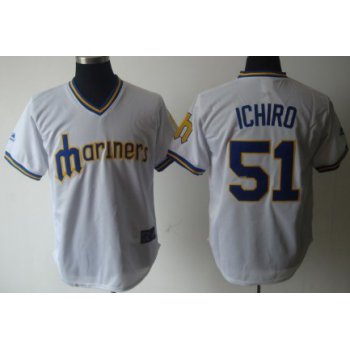 Seattle Mariners #51 Ichiro Suzuki 1979 White Pullover Jersey