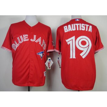 Toronto Blue Jays #19 Jose Bautista Red Jersey