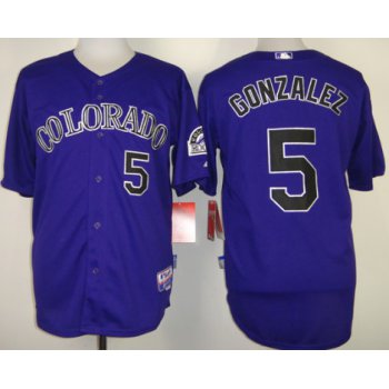 Colorado Rockies #5 Carlos Gonzalez Purple Jersey