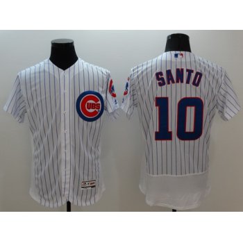 Men's Chicago Cubs #10 Ron Santo White Flexbase 2016 MLB Player Jersey