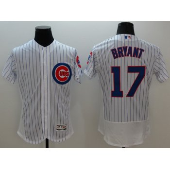 Men's Chicago Cubs #17 Kris Bryant White Flexbase 2016 MLB Player Jersey