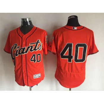 Men's San Francisco Giants #40 Madison Bumgarner Orange 2016 Flexbase Majestic Baseball Jersey