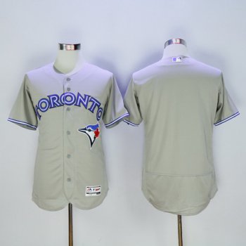 Men's Toronto Blue Jays Blank Gray 2016 Flexbase Majestic Baseball Jersey