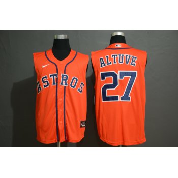 Men's Houston Astros #27 Jose Altuve Orange 2020 Cool and Refreshing Sleeveless Fan Stitched MLB Nike Jersey