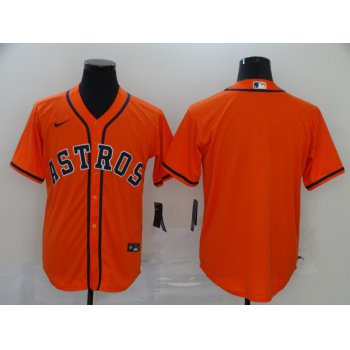 Men's Houston Astros Blank Orange Stitched MLB Cool Base Nike Jersey