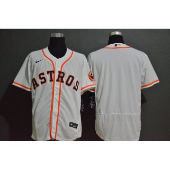 Men's Houston Astros Blank White Stitched MLB Flex Base Nike Jersey