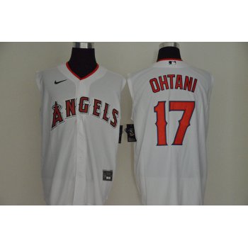 Men's Los Angeles Angels #17 Shohei Ohtani White 2020 Cool and Refreshing Sleeveless Fan Stitched MLB Nike Jersey