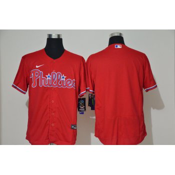 Men's Philadelphia Phillies Blank Red Stitched MLB Flex Base Nike Jersey