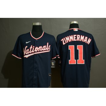 Men's Washington Nationals #11 Ryan Zimmerman Navy Blue Stitched MLB Cool Base Nike Jersey