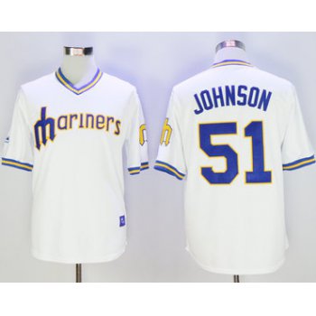 Seattle Mariners #51 Randy Johnson 1979 White Pullover Jersey