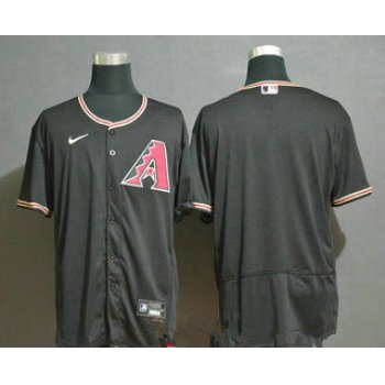 Men's Arizona Diamondback Blank Black Stitched Nike MLB Flex Base Jersey