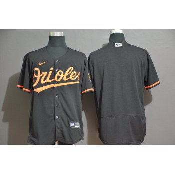 Men's Baltimore Orioles Blank Black Stitched MLB Flex Base Nike Jersey