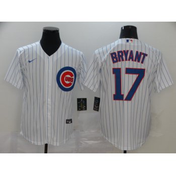 Men's Chicago Cubs #17 Kris Bryant White Stitched MLB Cool Base Nike Jersey