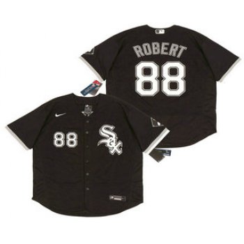 Men's Chicago White Sox #88 Luis Robert Black Stitched MLB Flex Base Nike Jersey