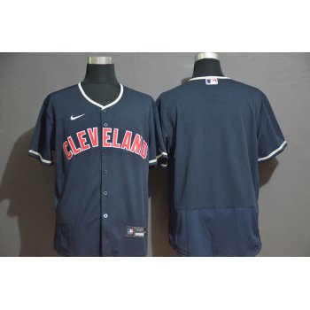 Men's Cleveland Indians Blank Navy Blue Stitched MLB Flex Base Nike Jersey