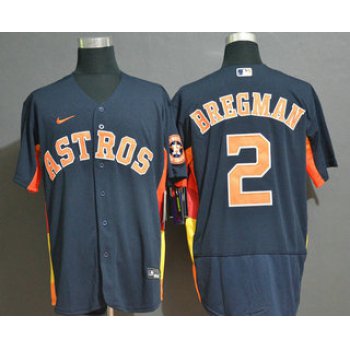 Men's Houston Astros #2 Alex Bregman Navy Blue Stitched MLB Flex Base Nike Jersey