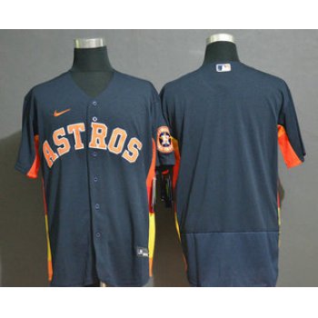 Men's Houston Astros Blank Navy Blue Stitched MLB Flex Base Nike Jersey