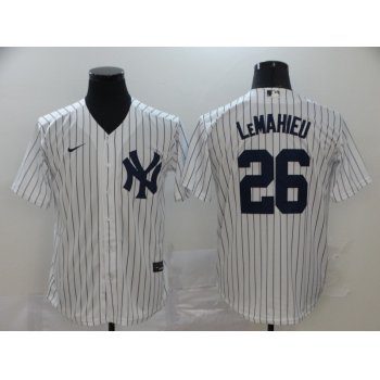 Men's New York Yankees #26 DJ LeMahieu White Home No Name Stitched MLB Cool Base Nike Jersey