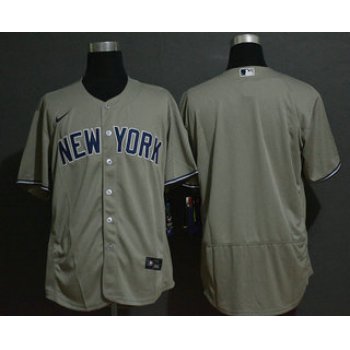 Men's New York Yankees Blank Gray Stitched MLB Flex Base Nike Jersey