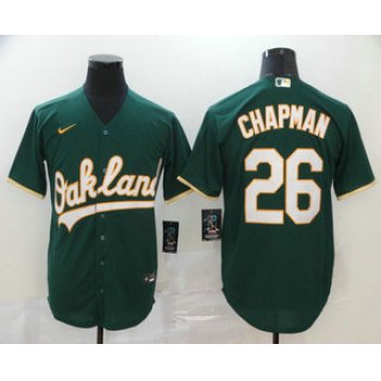 Men's Oakland Athletics #26 Matt Chapman Green Stitched MLB Cool Base Nike Jersey