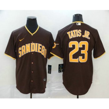 Men's San Diego Padres #23 Fernando Tatis Jr. Brown Stitched MLB Cool Base Nike Jersey