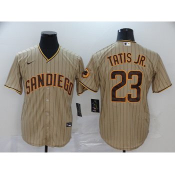 Men's San Diego Padres #23 Fernando Tatis Jr. Gray Stitched MLB Cool Base Nike Jersey