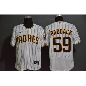 Men's San Diego Padres #59 Chris Paddack White Pinstripe Stitched MLB Flex Base Nike Jersey