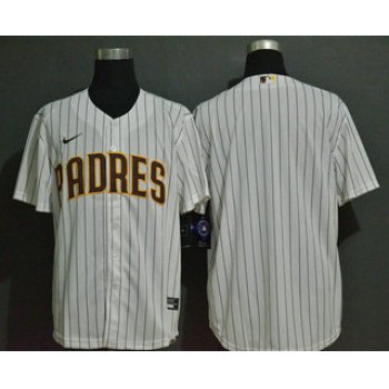 Men's San Diego Padres Blank White Stitched MLB Cool Base Nike Jersey