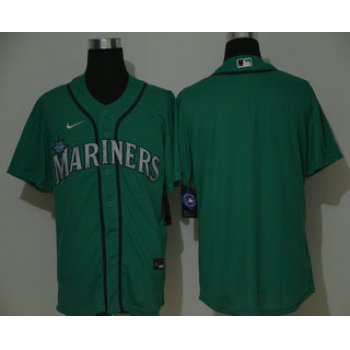 Men's Seattle Mariners Blank Green Stitched MLB Cool Base Nike Jersey