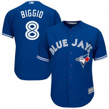 Men's Toronto Blue Jays #8 Cavan Biggio Replica Royal Blue Cool Base Alternate Jersey