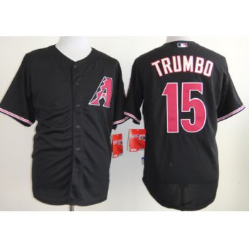 Arizona Diamondbacks #15 Mark Trumbo Black Jersey