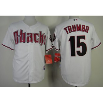 Arizona Diamondbacks #15 Mark Trumbo White Jersey