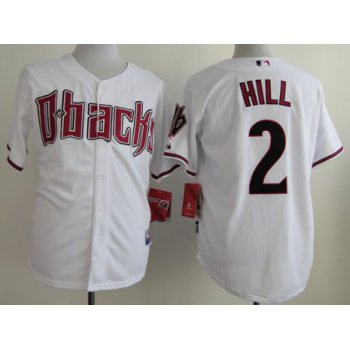 Arizona Diamondbacks #2 Aaron Hill White Jersey