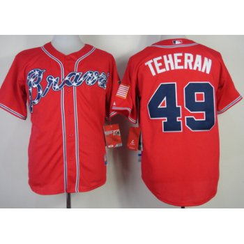 Atlanta Braves #49 Julio Teheran 2014 Red Jersey