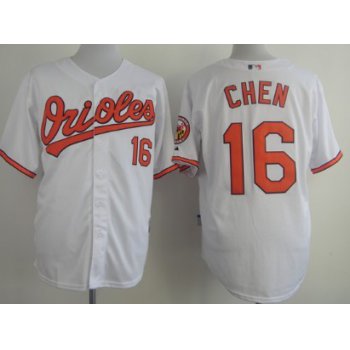 Baltimore Orioles #16 Wei-Yin Chen White Jersey