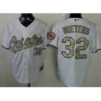 Baltimore Orioles #32 Matt Wieters White With Camo Jersey