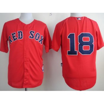 Boston Red Sox #18 Shane Victorino Red Jersey