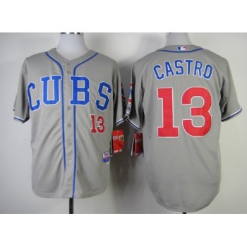 Chicago Cubs #13 Starlin Castro 2014 Gray Jersey