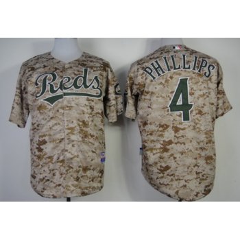 Cincinnati Reds #4 Brandon Phillips 2014 Camo Jersey