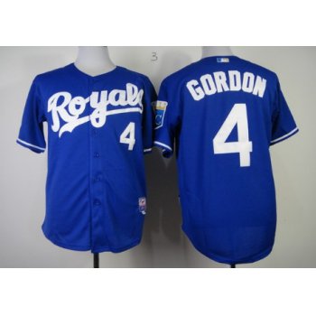 Kansas City Royals #4 Alex Gordon Navy Blue Jersey