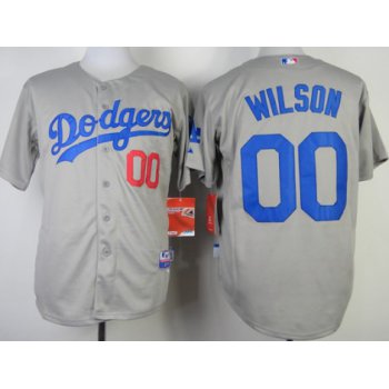 Los Angeles Dodgers #00 Brian Wilson 2014 Gray Jersey