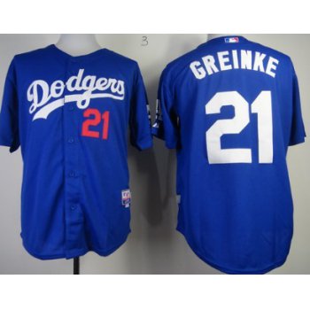 Los Angeles Dodgers #21 Zack Greinke Blue Jersey