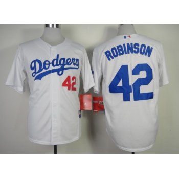 Los Angeles Dodgers #42 Jackie Robinson White Cool Base Jersey