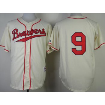 Milwaukee Brewers #9 Jean Segura 1948 Cream With Red Jersey