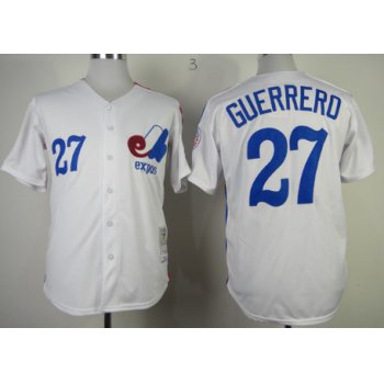 Montreal Expos #27 Vladimir Guerrero 1982 White Throwback Jersey