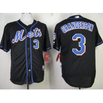 New York Mets #3 Curtis Granderson Black Jersey