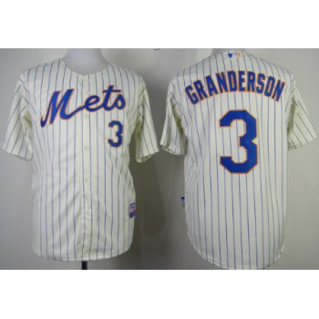 New York Mets #3 Curtis Granderson Cream Jersey