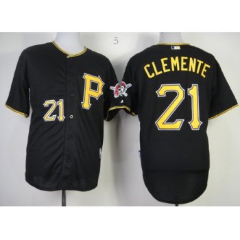 Pittsburgh Pirates #21 Roberto Clemente Black Cool Base Jersey