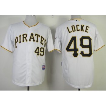 Pittsburgh Pirates #49 Jeff Locke White Jersey